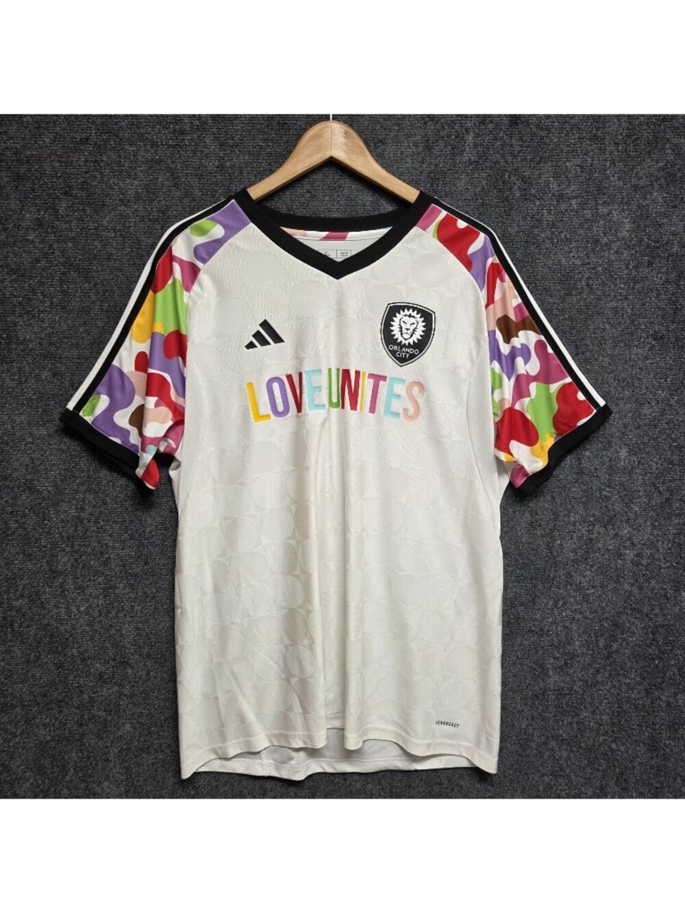 Adidas Men XL Tiro Jersey Love Unites Jersey HY5899 Multicolor Orlando City READ - Picture 1 of 11